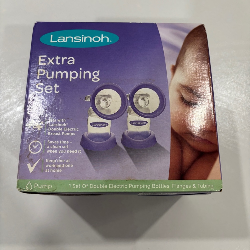 Lansinoh Extra Pumping Set - Purple and Green